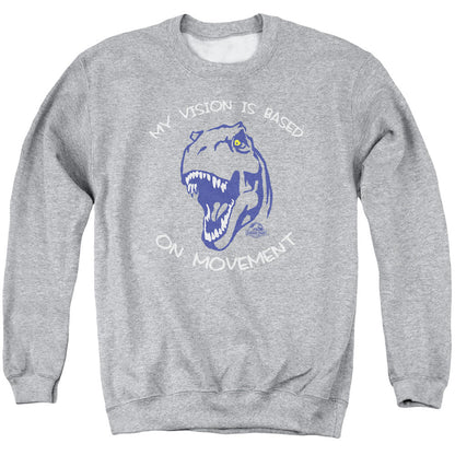 Jurassic Park My Vision Mens Crewneck Sweatshirt Athletic Heather