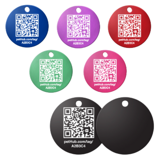 PetHub QR Pet ID Tag – Classic Aluminum
