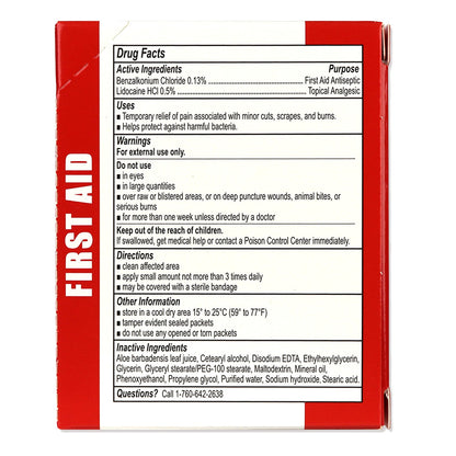 First Aid & Burn Cream .9gram, 25 Packets Per Box