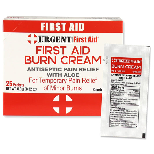 First Aid & Burn Cream .9gram, 25 Packets Per Box