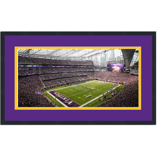 Framed US Bank Stadium Minnesota Vikings 16x24 Football Photo Professionally Matted