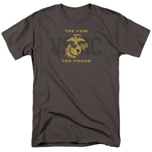 Us Marine Corps Split Tag Mens T Shirt Charcoal Officially Licensed