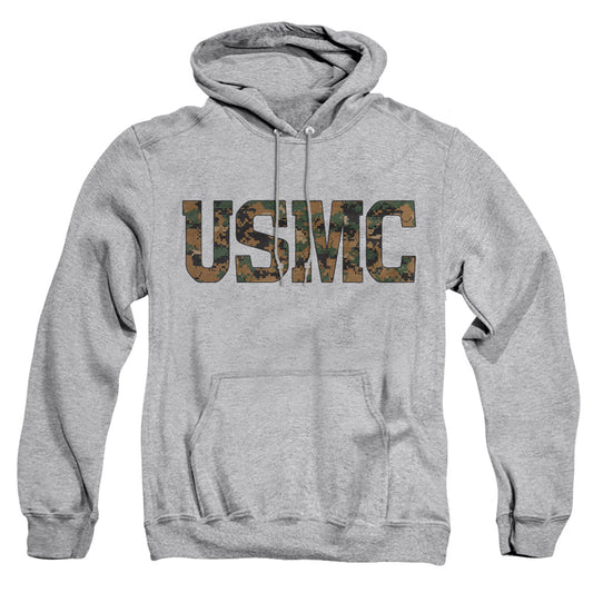 Us Marine Corps Usmc Camo Fill Mens Hoodie Athletic Heather Officially Licensed