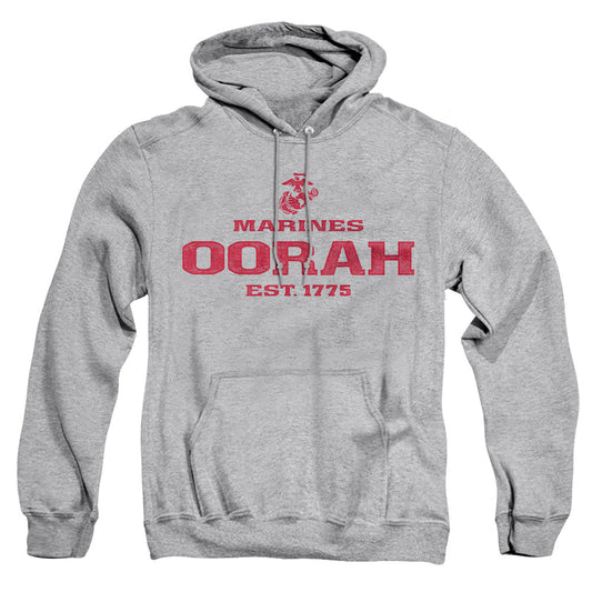 Us Marine Corps Oorah Mens Hoodie Athletic Heather Officially Licensed