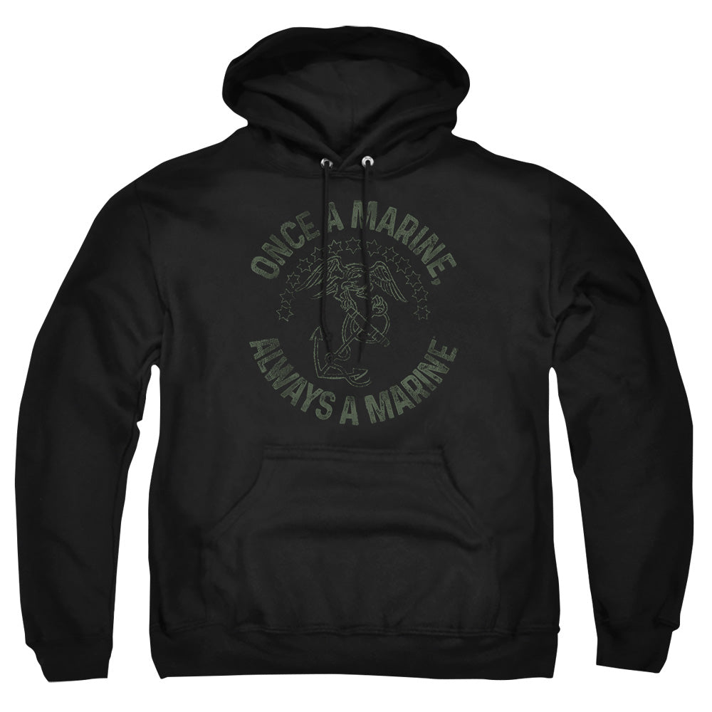 Us Marine Corps Always A Marine Mens Hoodie Black Officially Licensed
