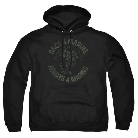Us Marine Corps Always A Marine Mens Hoodie Black Officially Licensed