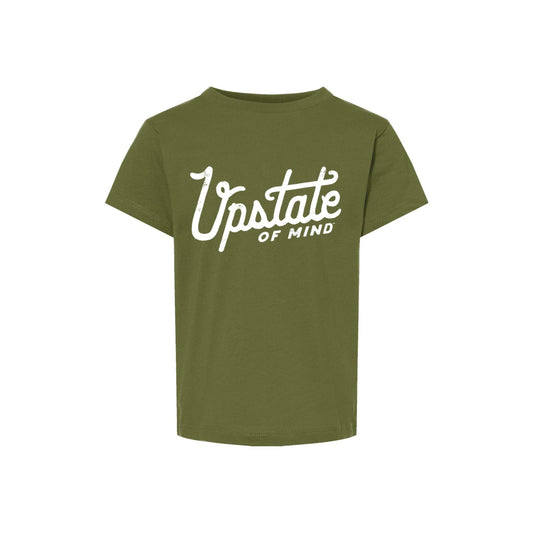 Heritage Script Toddler Tee - Olive
