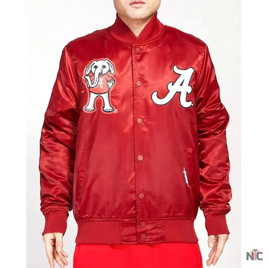 University of Alabama Classic Red Satin Jacket