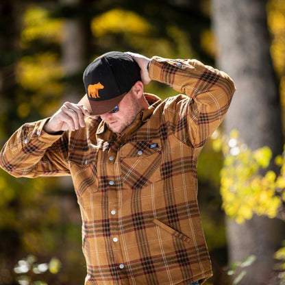 Juniper Insulated Flannel Shirt- Dijon/Maroon