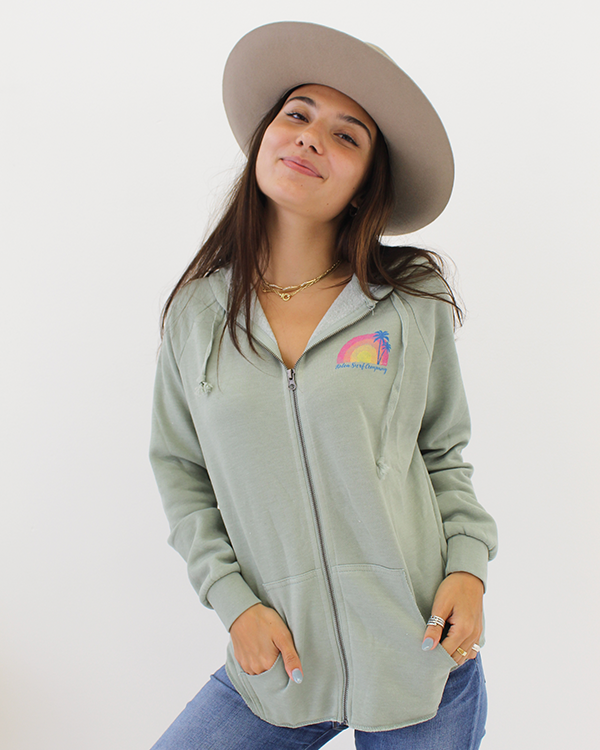 Koloa Watercolor Zip-Up Hoodie