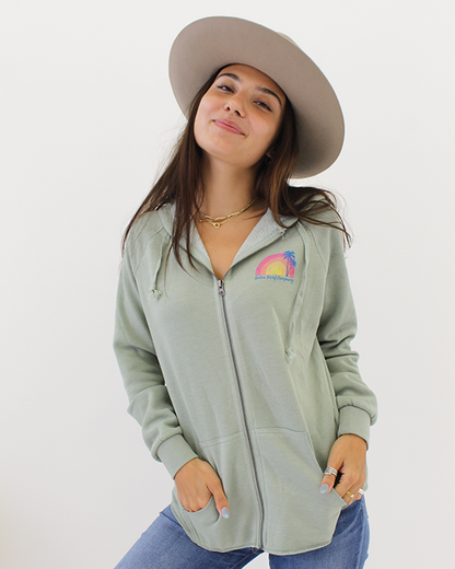 Koloa Watercolor Zip-Up Hoodie