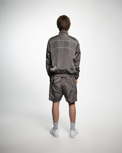 “RADIANT AURA” NYLON SHORTS ( SHADOW GREY)