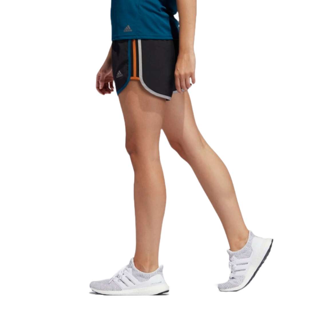adidas Women's 3'' Marathon 20 Shorts - Black/ Tech Mineral /Tech Copper / Mgh Solid Grey