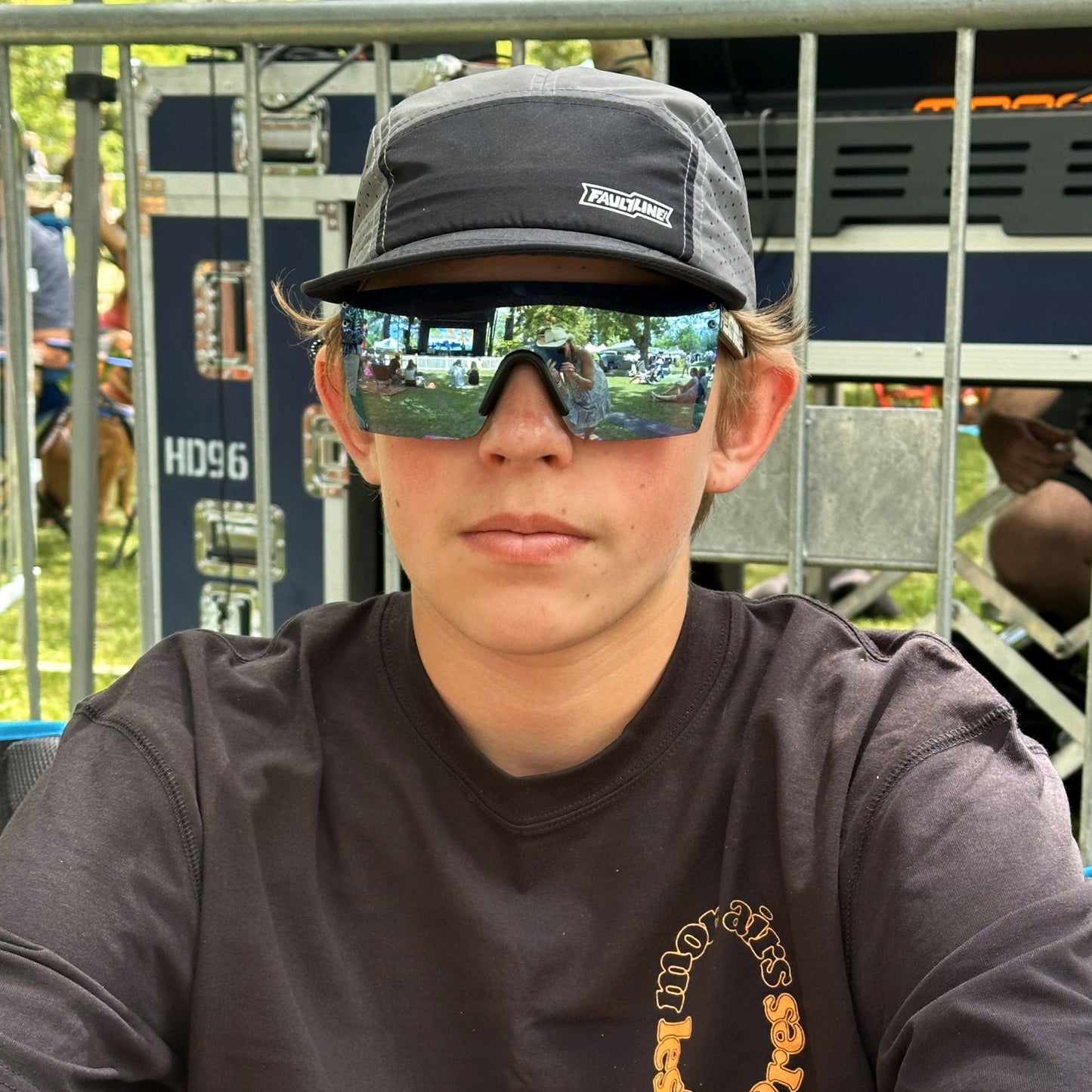 Crushable 5-Panel Camper Hat - Black/Grey