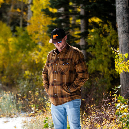 Juniper Insulated Flannel Shirt- Dijon/Maroon