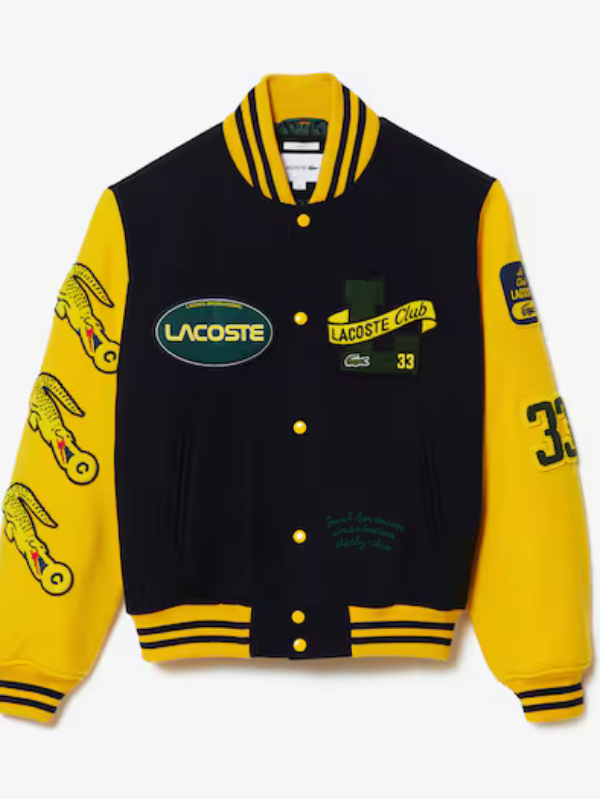Lacoste Unisex Two-Tone Wool Bomber Jacket
