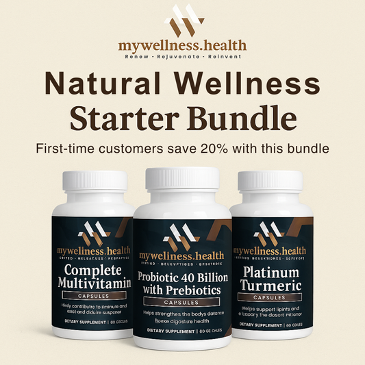 Natural Wellness Starter Bundle - Multivitamin, Probiotic & Turmeric