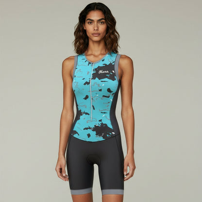 Women’s Kona Assault Triathlon Race Suit — Sleeveless Performance Tri Suit