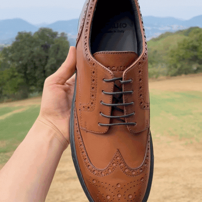 Men's Don Giovanni Wingtips - Cognac