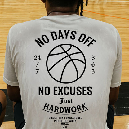 No Days Off - T-Shirt - White