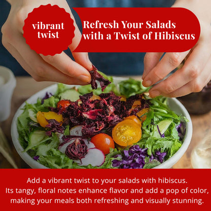 Akshit 2.5 oz. Dried Hibiscus Flowers (Flor de Jamaica) Tea | Loose Leaf Tea | Caffeine-Free | Vegan Friendly | Fleurs d'hibiscus – Antioxidant Herbal Tea