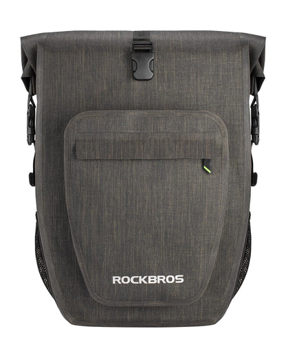 ROCKBROS 27L Waterproof Bike Pannier Bag Grocery Touring Cycling Large Capacity Rear Rack Bag
