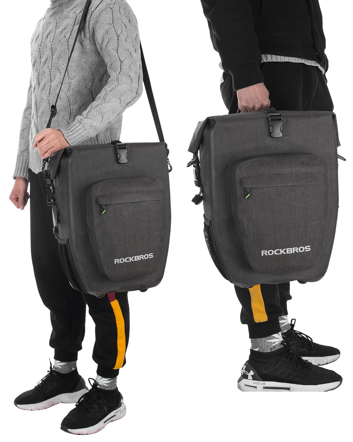 ROCKBROS 27L Waterproof Bike Pannier Bag Grocery Touring Cycling Large Capacity Rear Rack Bag
