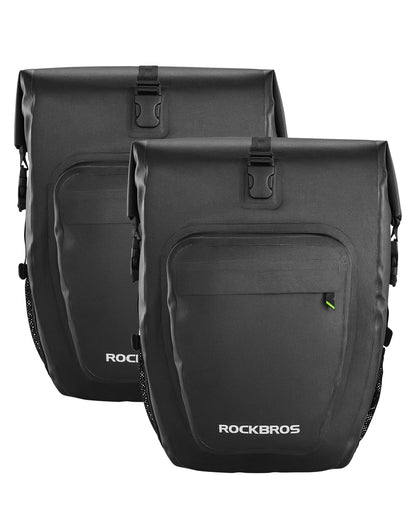 ROCKBROS 27L Waterproof Bike Pannier Bag Grocery Touring Cycling Large Capacity Rear Rack Bag