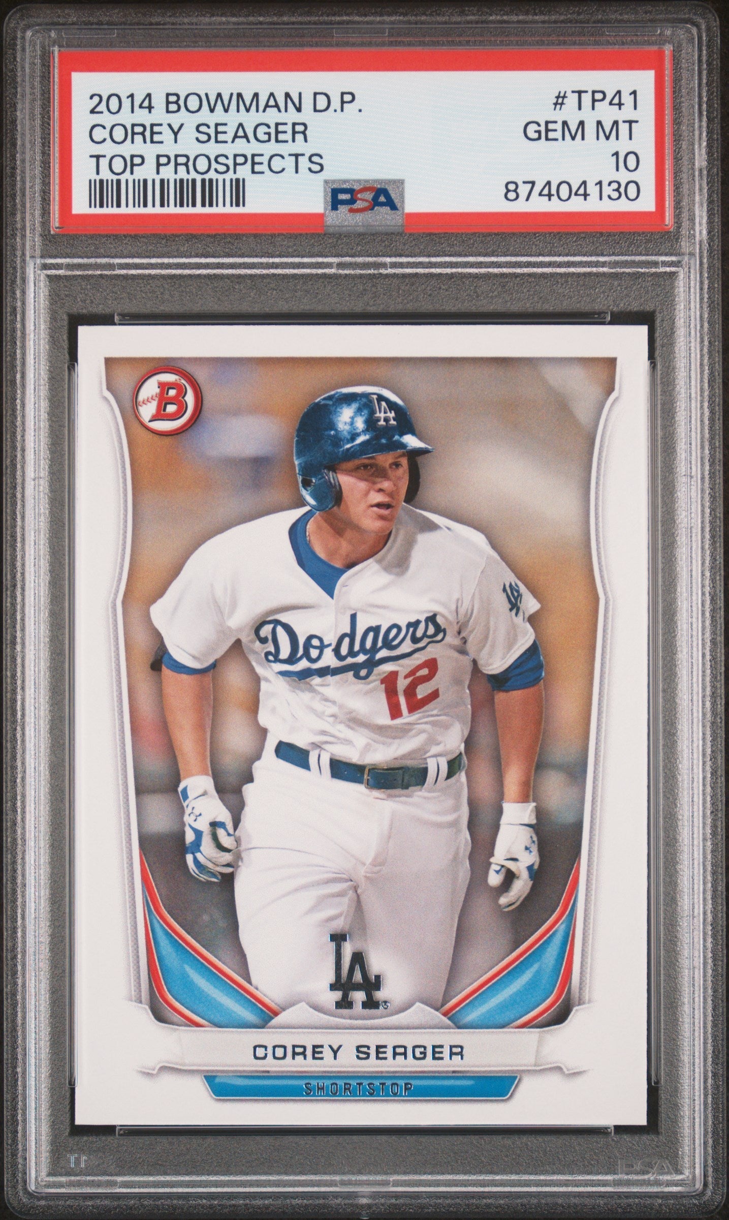 Graded 2014 Topps Bowman Draft Picks Corey Seager #TP41 Top Prospects Rookie RC Baseball Card PSA 10 Gem Mint