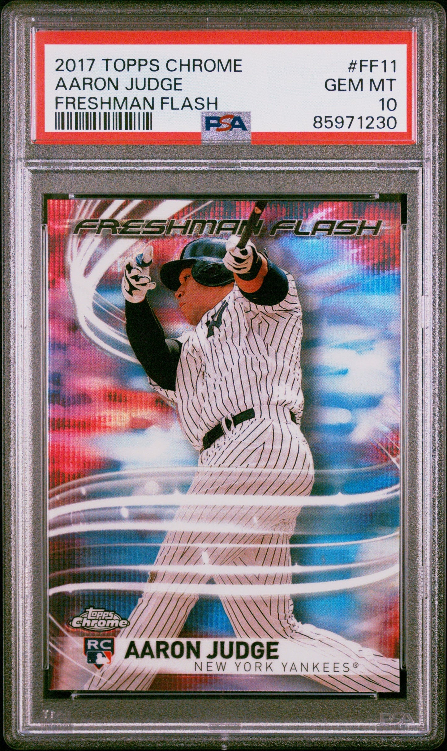 Graded 2017 Topps Chrome Aaron Judge #FF11 Freshman Flash Rookie RC Baseball Card PSA 10 Gem Mint