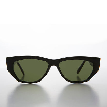 Chunky Mod Street Style Vintage Sunglass with Gold Bling - Val