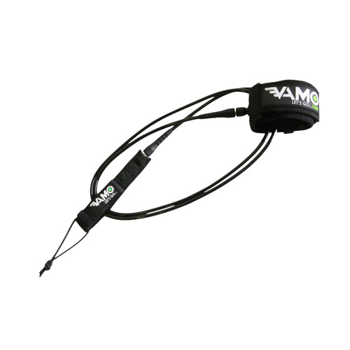 Straight 8' Mid Range Surf Leash - Black