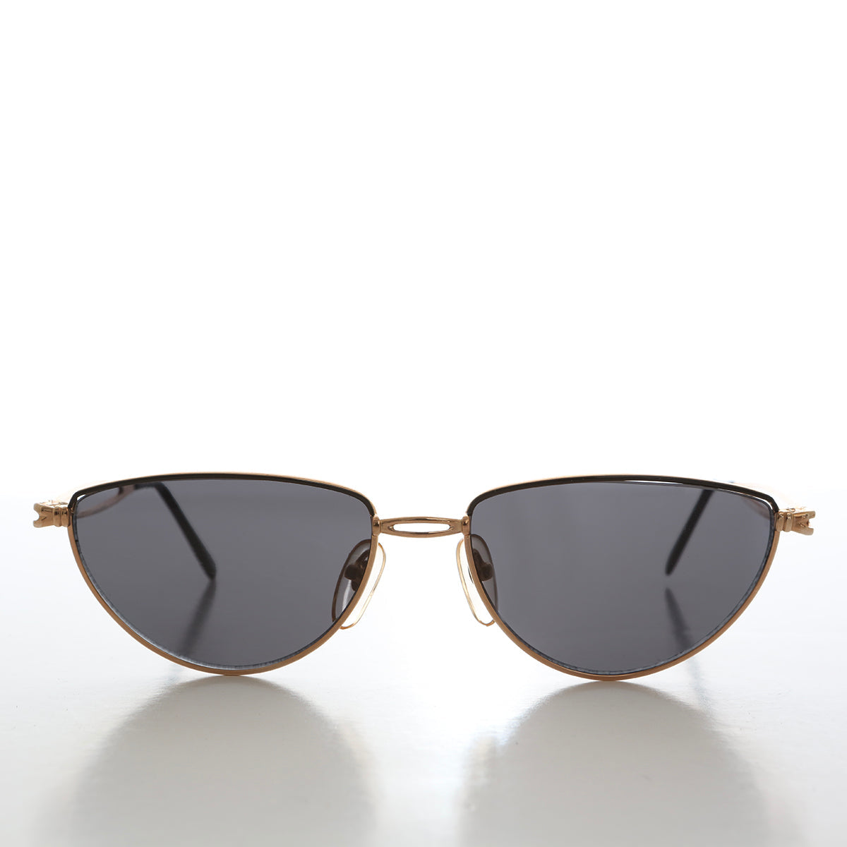 Gold Semi-Oval Vintage Sunglasses - Veanne