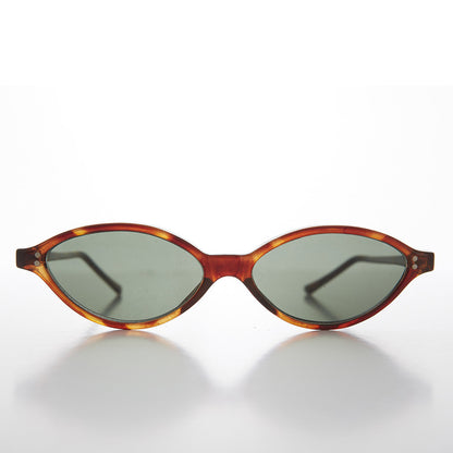 Oval Narrow Cat Eye Vintage Sunglass - Viveca