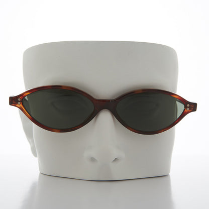 Oval Narrow Cat Eye Vintage Sunglass - Viveca