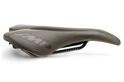 Selle SMP VT30C Gel Saddle with Carbon Rails (Grey-Brown) Gravel Edition