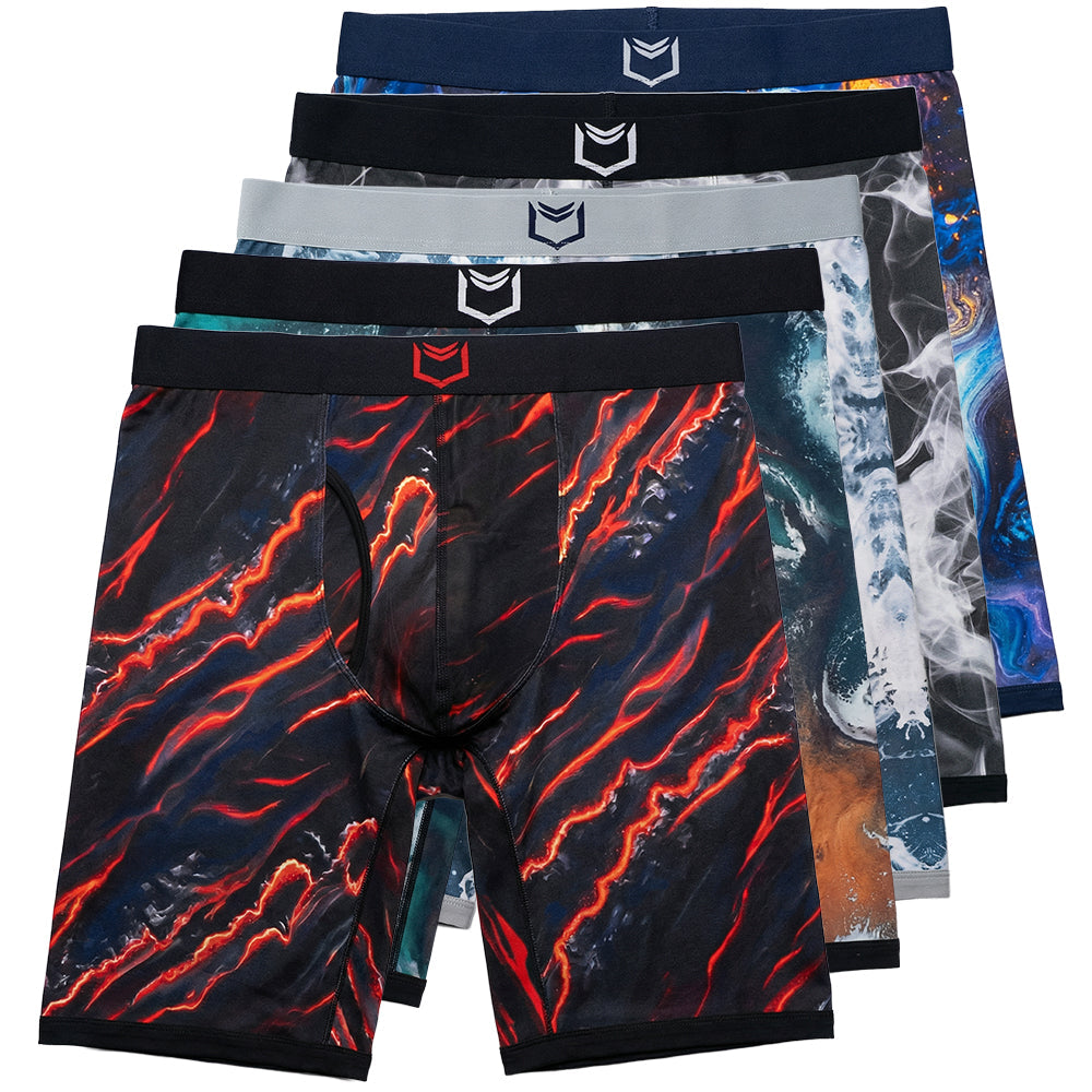 V Bamboo Elements 8" Boxer Brief - Zen Pouch™ Duo (5 Pack)