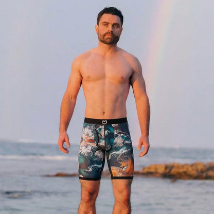 V Bamboo Elements 8" Boxer Brief - Zen Pouch™ Duo