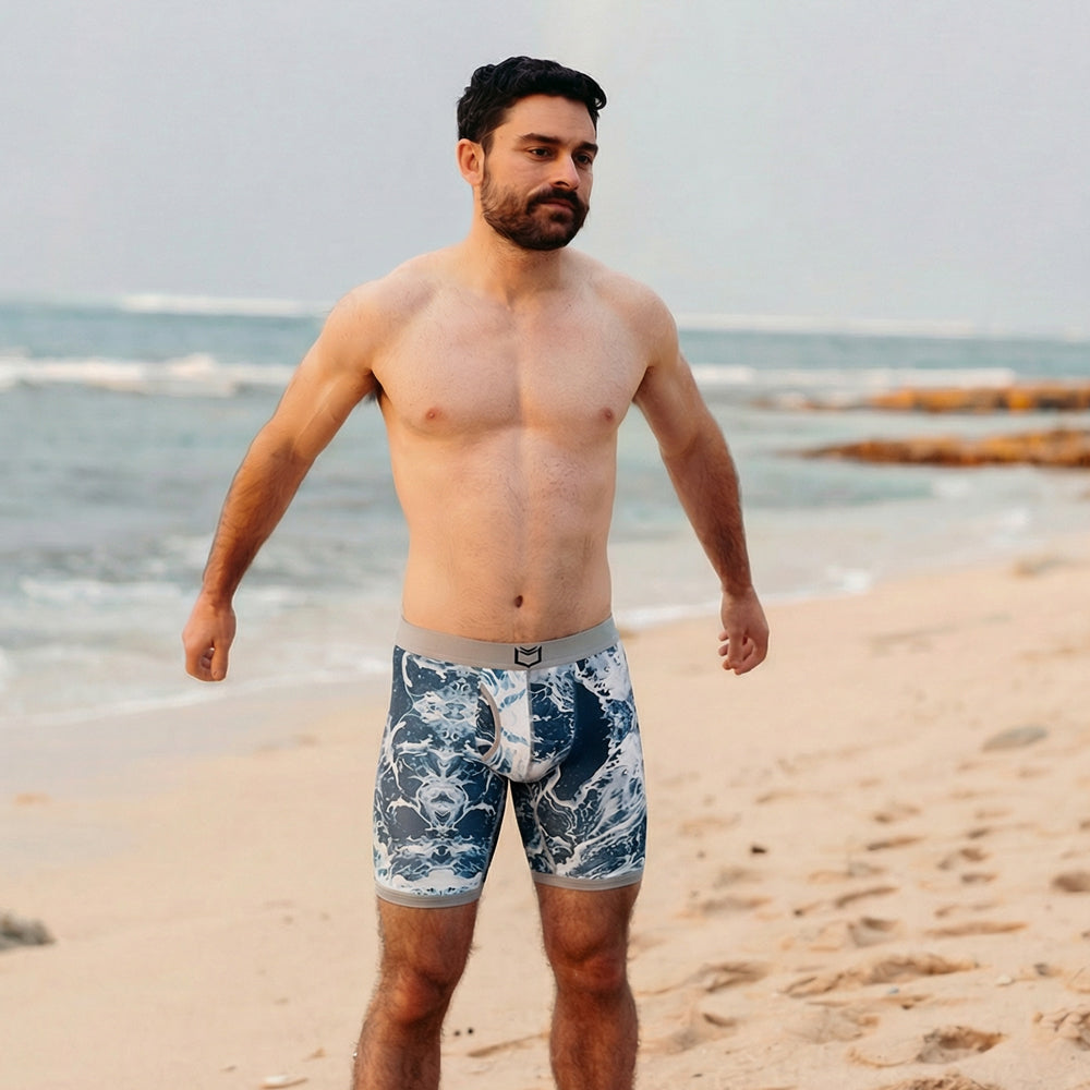 V Bamboo Elements 8" Boxer Brief - Zen Pouch™ Duo
