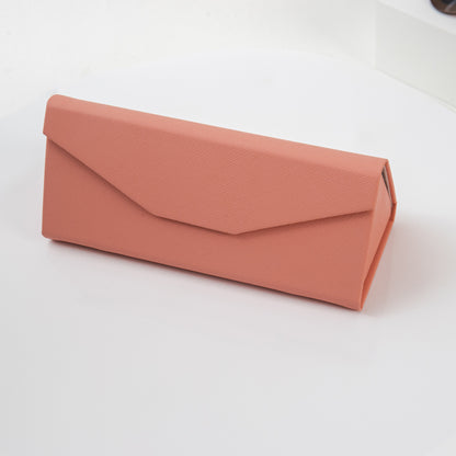 Solid Color Glasses Case - Vegan Leather Magic Folding Hard Shell Case