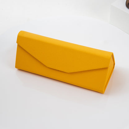 Solid Color Glasses Case - Vegan Leather Magic Folding Hard Shell Case