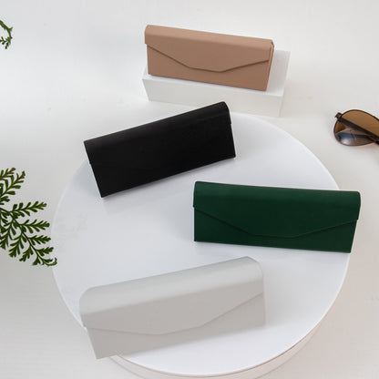 Solid Color Glasses Case - Vegan Leather Magic Folding Hard Shell Case