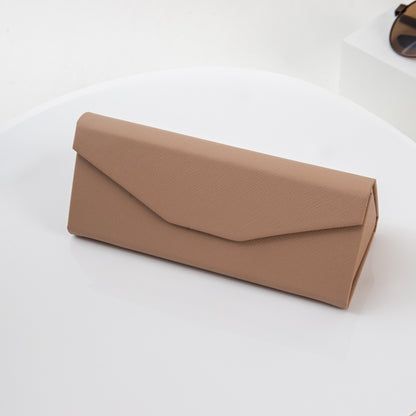 Solid Color Glasses Case - Vegan Leather Magic Folding Hard Shell Case