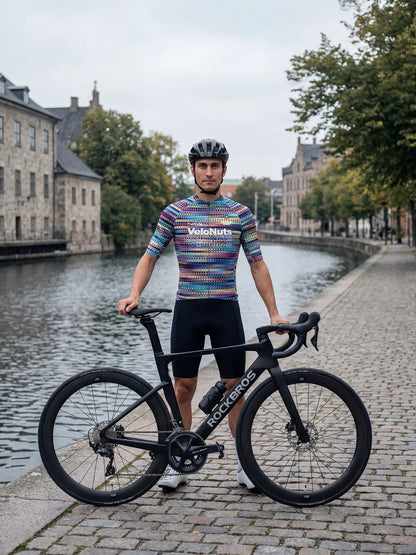Men's Cycling Jersey-Neon Dotwave