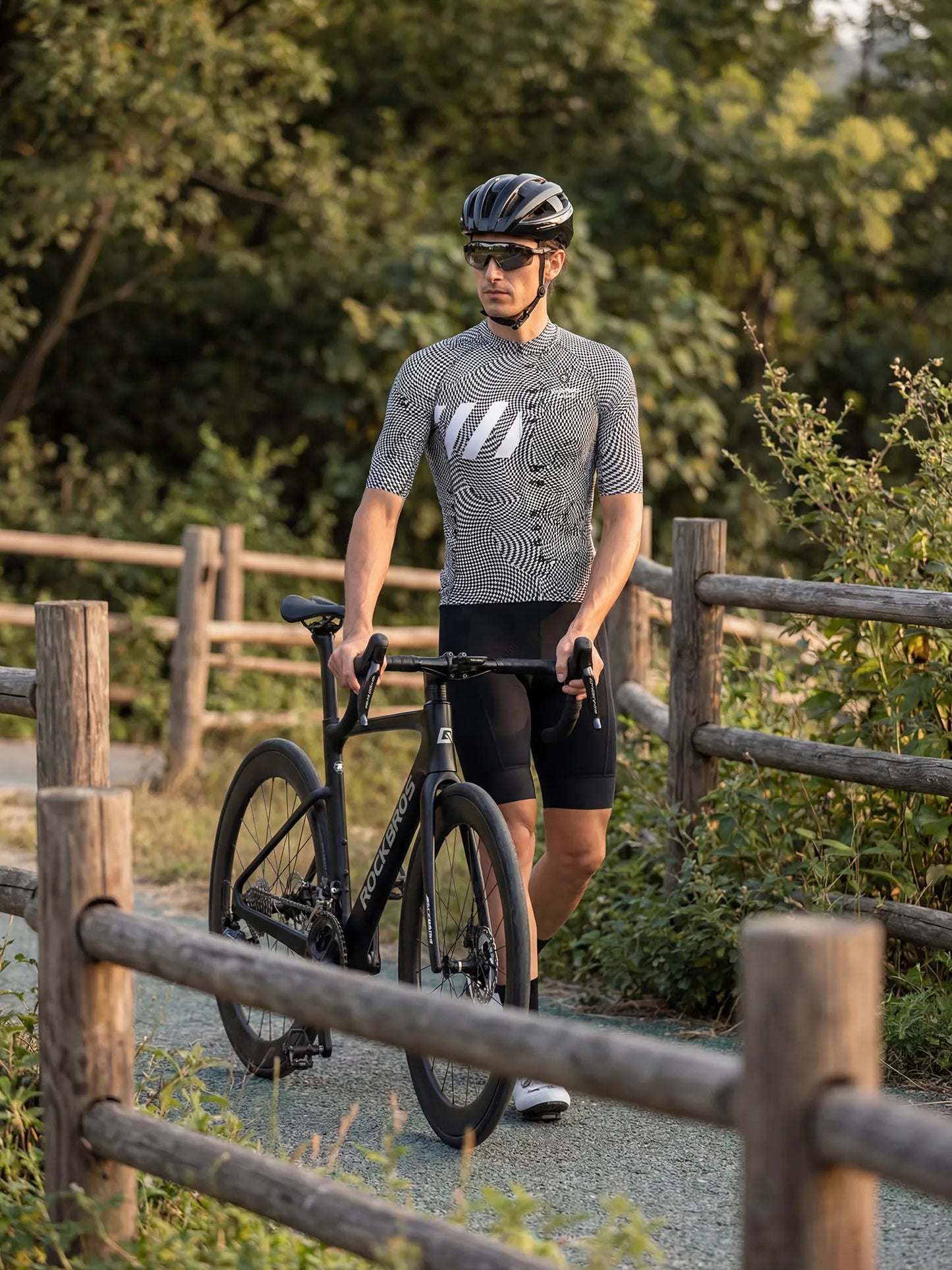 Men's Cycling Jersey-Optical Warp Check