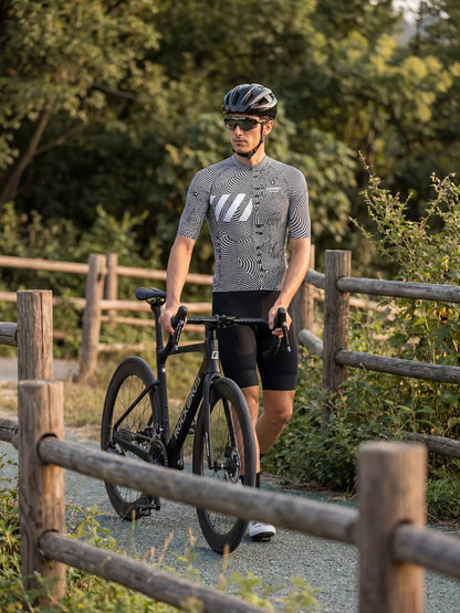 Men's Cycling Jersey-Optical Warp Check