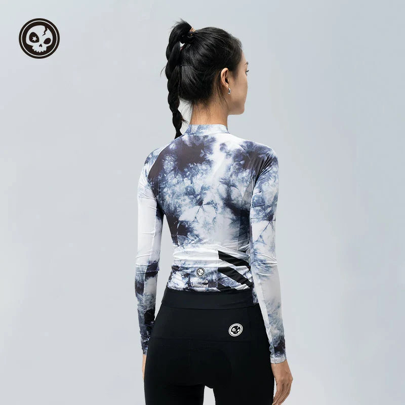 Velonuts Women Cycling Jersey  Breathable Long Sleeve Pro Team MTB/Road Jersey