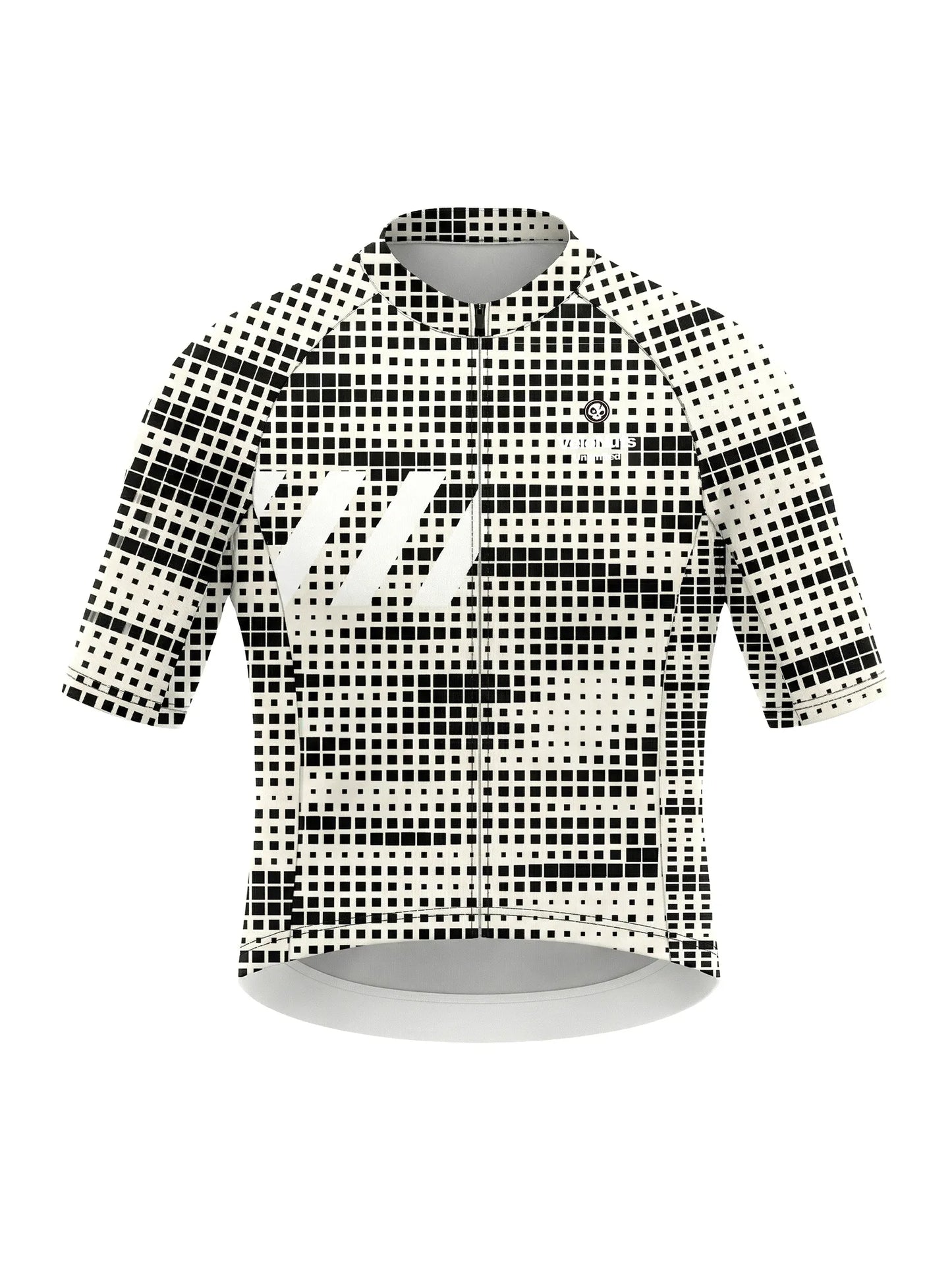 Men's Cycling Jersey-Mono Pixel Grid