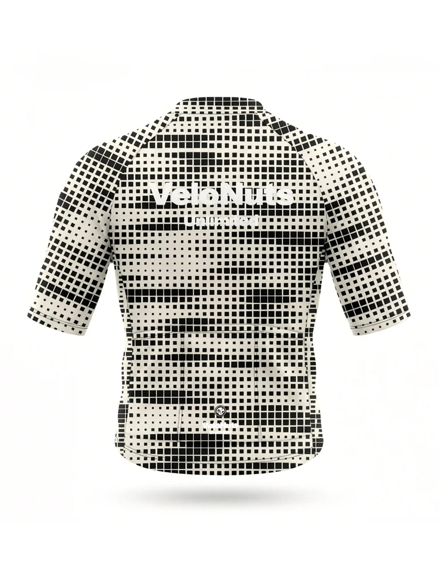 Men's Cycling Jersey-Mono Pixel Grid