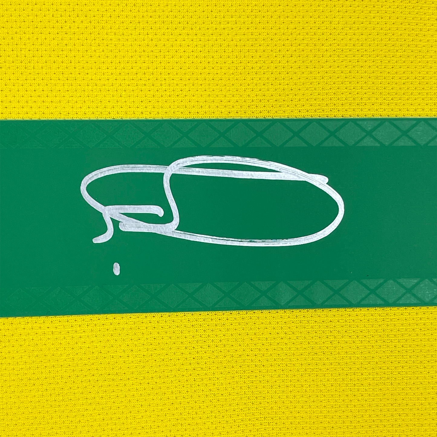 Framed Autographed/Signed Vini Vinicius Jr. #18 35x39 Brazil Yellow Soccer Jersey Beckett BAS COA